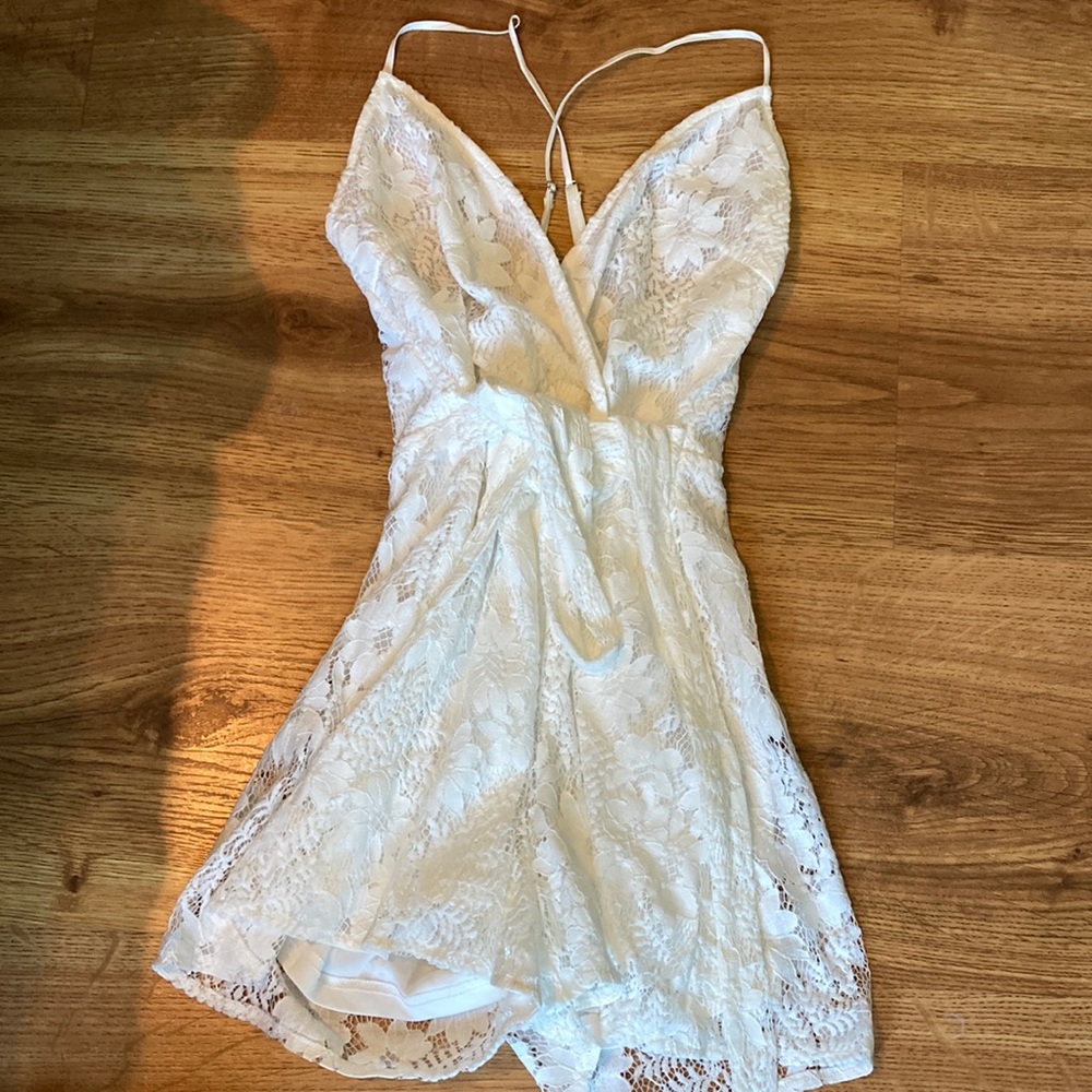White lace romper